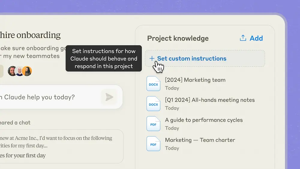 Claude Pro Projects workspace long document 200K context window structured analysis persistent project sidebar 2026